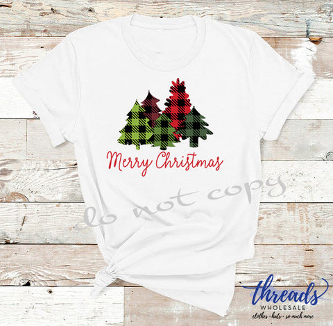 Merry Christmas-Plaid Trees
