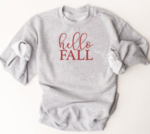 Hello Fall-Crew Neck Sweatshirt